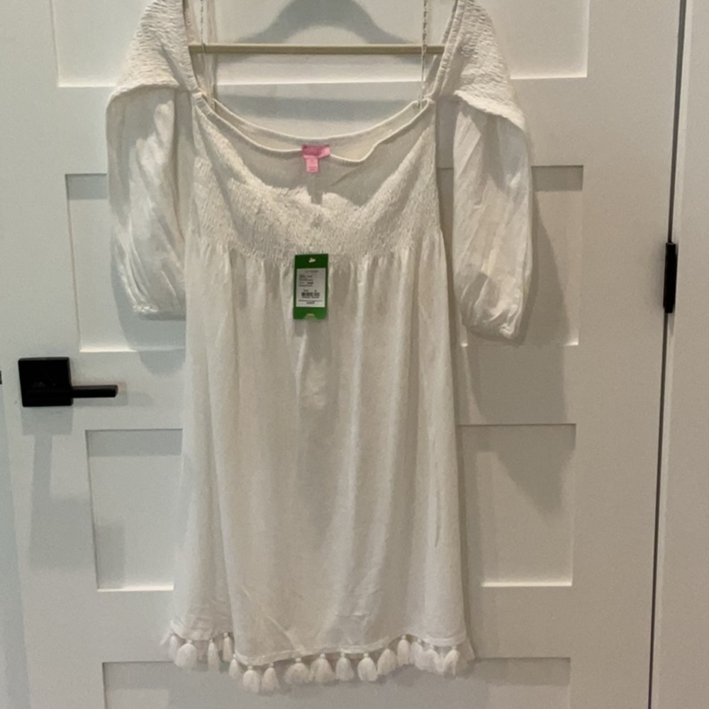 Lilly Pulitzer White Off-Shoulder Dress
